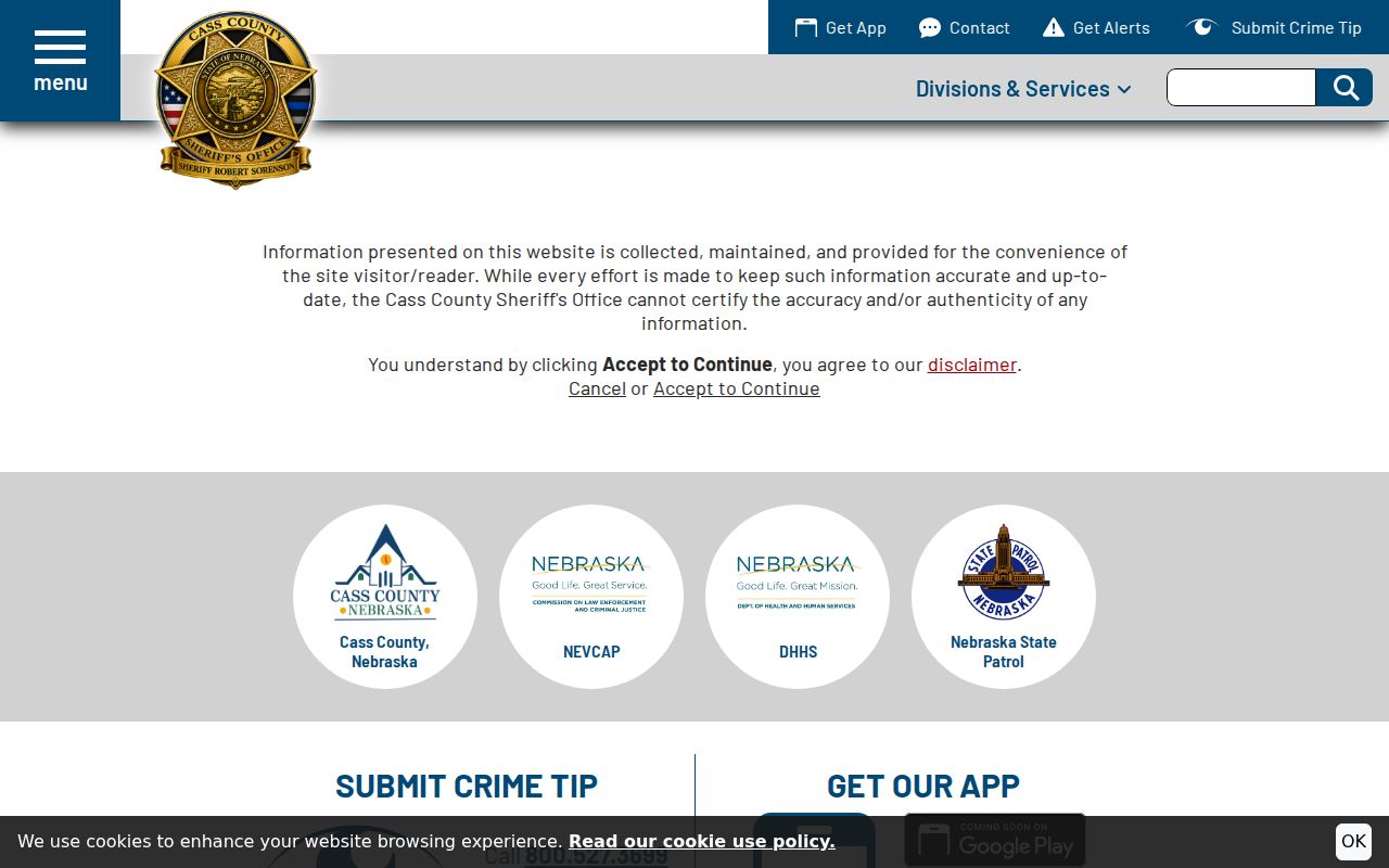 Cass County criminal warrant records search entry