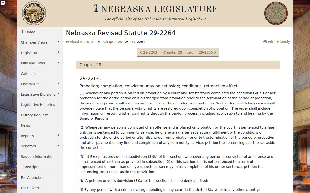 Nebraska set-aside law for Cass County criminal records